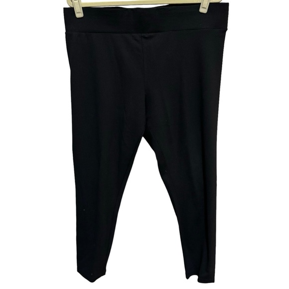 LOFT - Black / Gray check print knit legging, Size XL - Picture 2 of 7